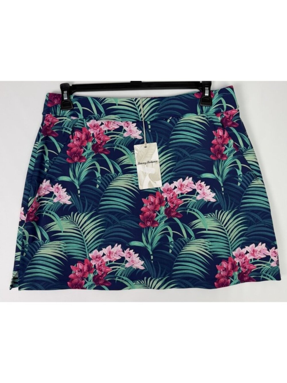 Tommy Bahama Island Zone Skort Womens Large Aubrey Floral Palms Skirt Navy $99
